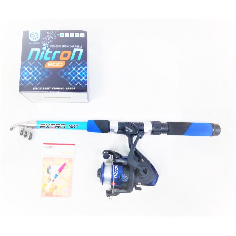 SET PANCING REEL NITRON/ AUDREY 200 COLOURFULL + JORAN ANTENA JAPAN EXTRO / MEZZA 150 FREE SET KAIL