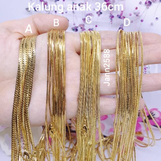 Kalung anak gold pjg36Cm lapis mas ♡ONECANG♡