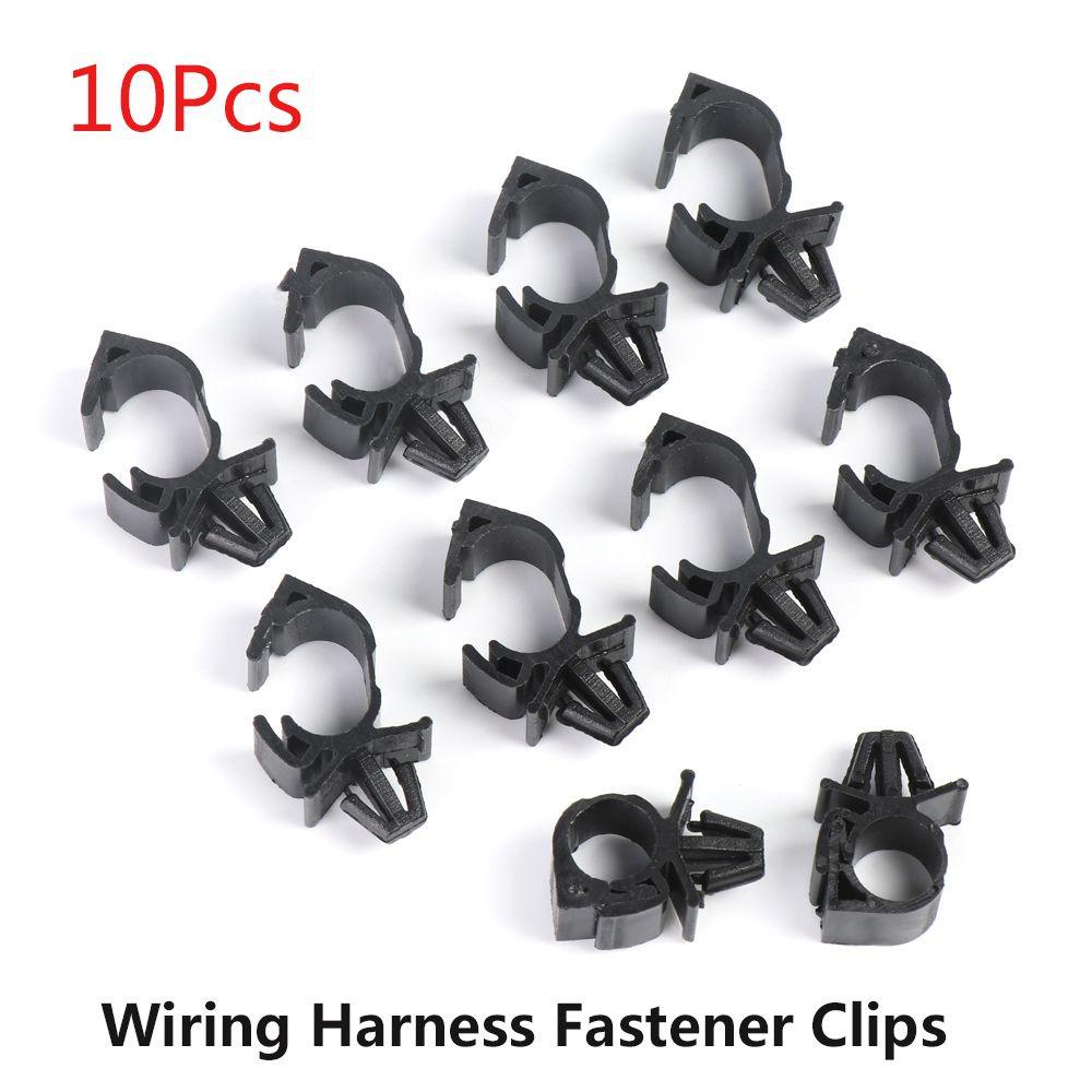 Wonder 10Pcs Klip Pengikat Kabel Harness Nyaman Kabel Mobil Push Mounted Wiring Strap