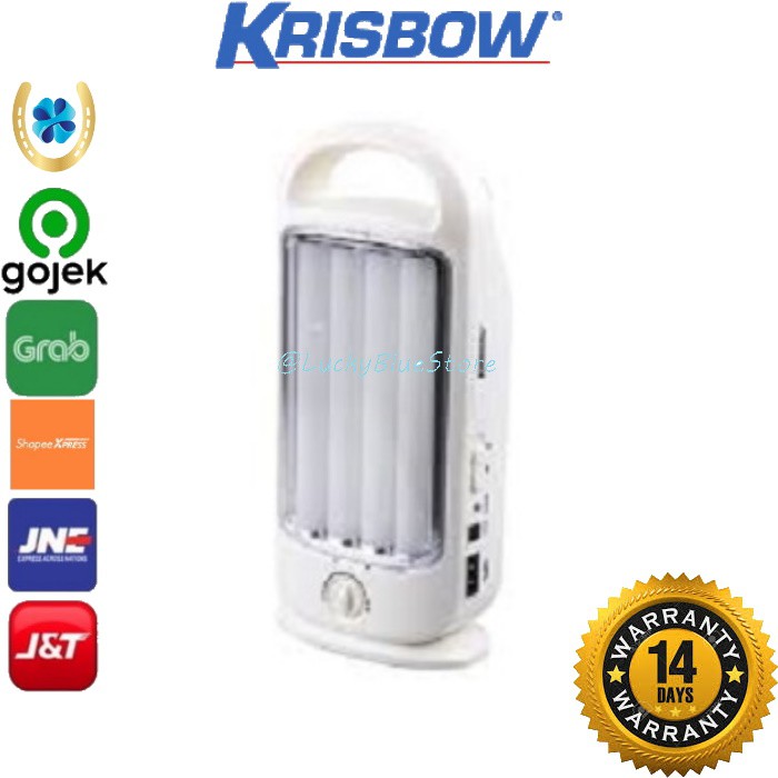 Krisbow Emergency Lamp 160 Led Teknologi Dimmer Lampu Darurat Terang