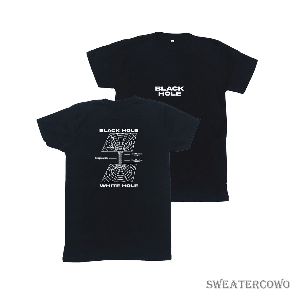 Aviotic Tshirt / Kaos Lengan Pendek BLACK HOLE  ( Sablon ) Unisex Pria &amp; Wanita