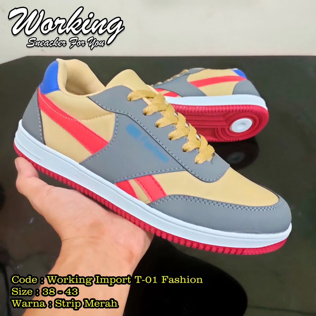 Sepatu Pria Working T-01 // Sepatu Kets // Sepatu Fashion