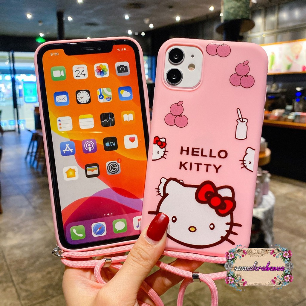 SS155 Softcase Slingcase Lanyard HELLO KITTY Vivo Y83 Y20 Y21s Y12s Y20s Y30 Y50 SB1531