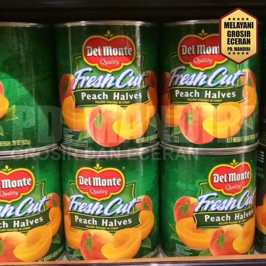 

DELMONTE FRESH CUT PEACH HALVES BUAH PERSIK 825 GR