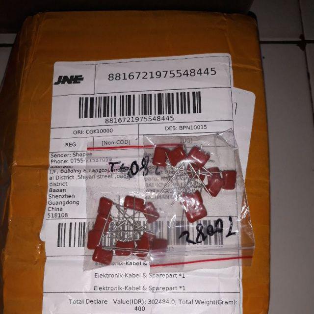 10pcs Cbb Polypropylene Film Kapasitor 1uf 450v Kapasitor Pitch 15mm Capacitor