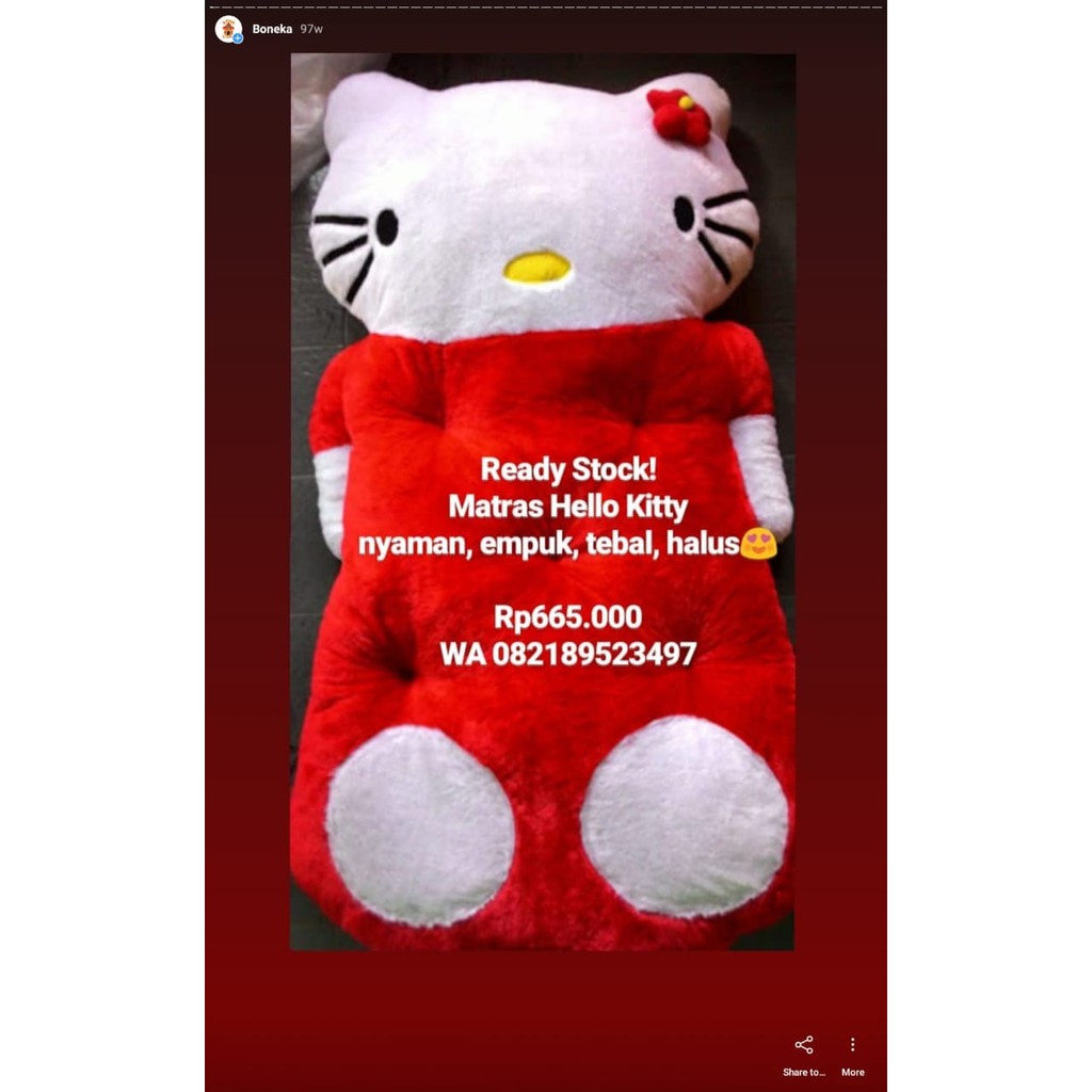 Matras Anak Hello Kitty Boneka bulu halus Makassar