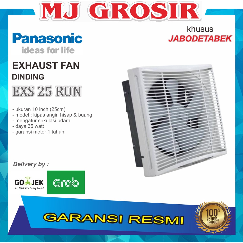 KIPAS ANGIN EXHAUST FAN PANASONIC 25 RUN 10 INCH HISAP &amp; BUANG DINDING