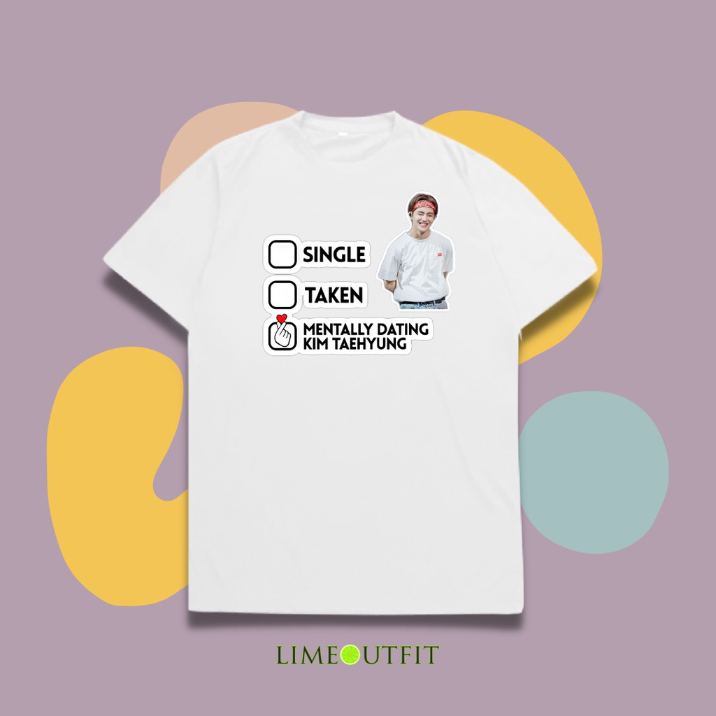 Mentally Dating Kim Taehyung V BTS - Baju Kaos BTS/Tumblr Tee