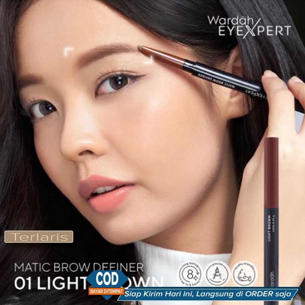 Pencil Alis Matic Waterproof Tahan air Tahan Keringat Pewarna Penyempurna Bentuk Alis Alami Awet Tah