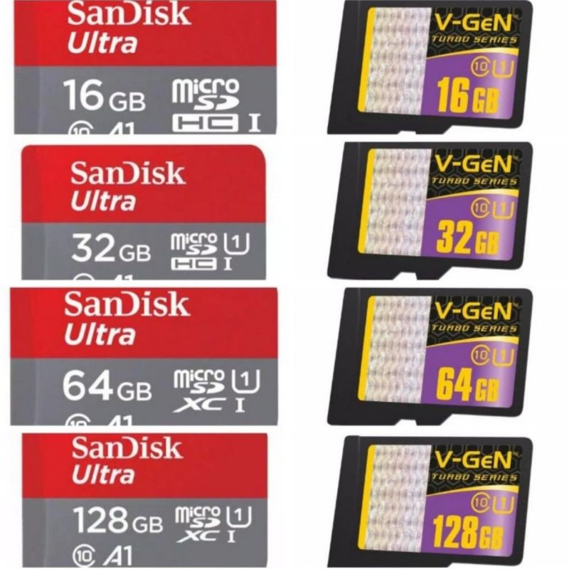 MEMORY CARD SANDISK / VGEN 16GB 32GB 64GB 128GB TERGANTUNG KETERSEDIAAN