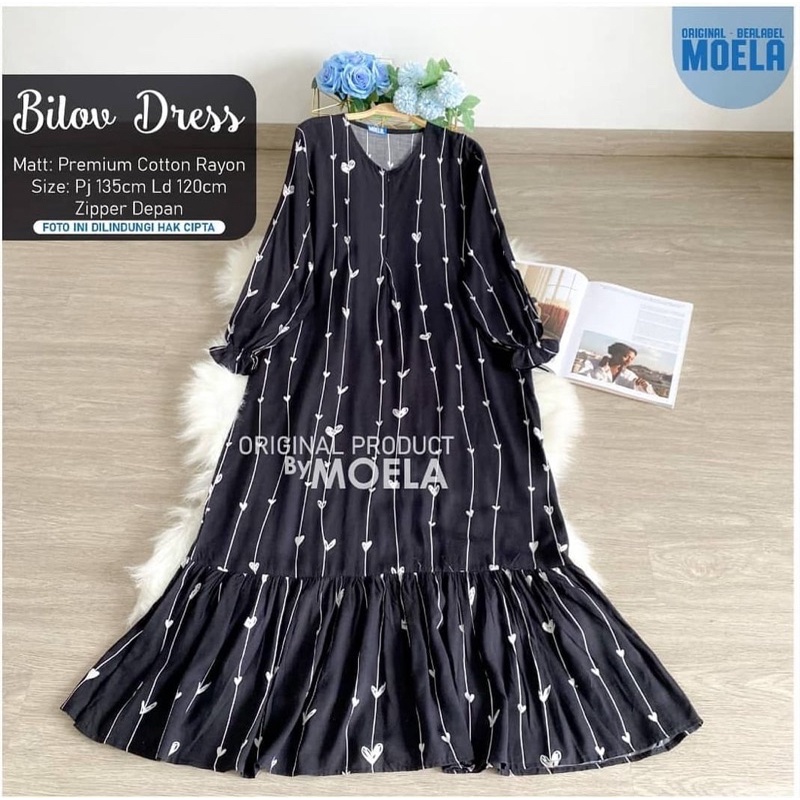 (RPA) GAMIS BILOV HILSA MAXI DAILY BUSUI DRESS RAYON UNIQLO