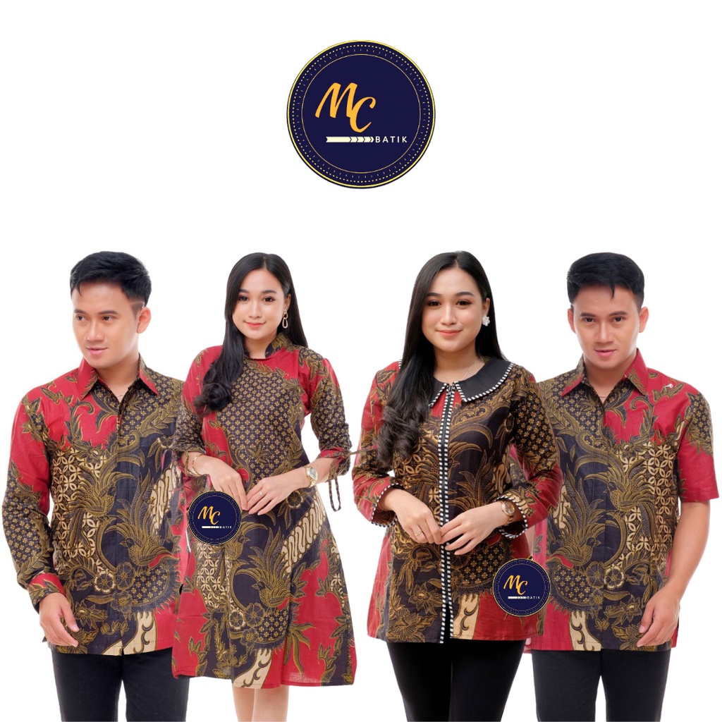 Baju Batik Couple | MC Batik Set Pakaian Batik Couple Coklatan Set Batik Kondangan