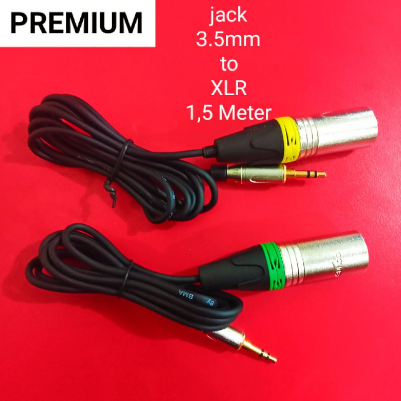 KABEL INPUT DARI HP/LAPTOP KE MIXER AUDIO, JACK 3.5 MM TO XLR