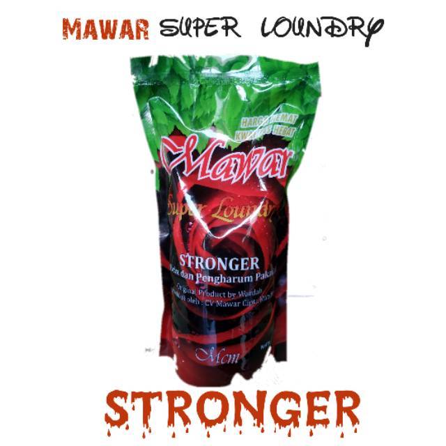 mawar super loundri stronger pewangi pakaian pelembut pakaian softener