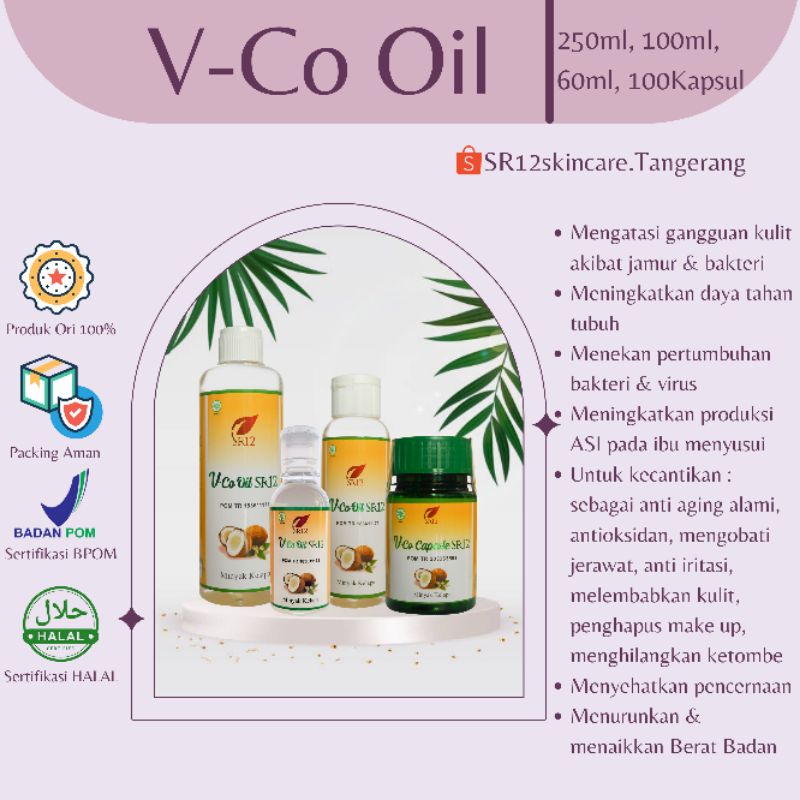 Jual TERBAIK !! VCO (virgin coconut oil) sr12 / MINYAK KELAPA ASLI