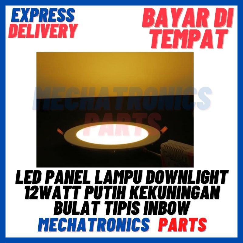 [DSP-9187] LED PANEL LAMPU DOWNLIGHT 12WATT PUTIH KEKUNINGAN BULAT TIPIS INBOW