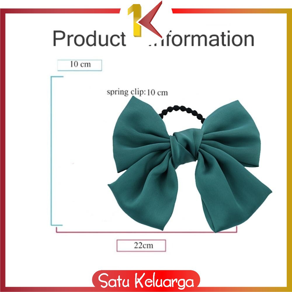 SK-C160 Ikat Rambut Pita Besar Kuncir Rambut Hairband Aksesoris Wanita Kunciran Rambut Korea Style-2