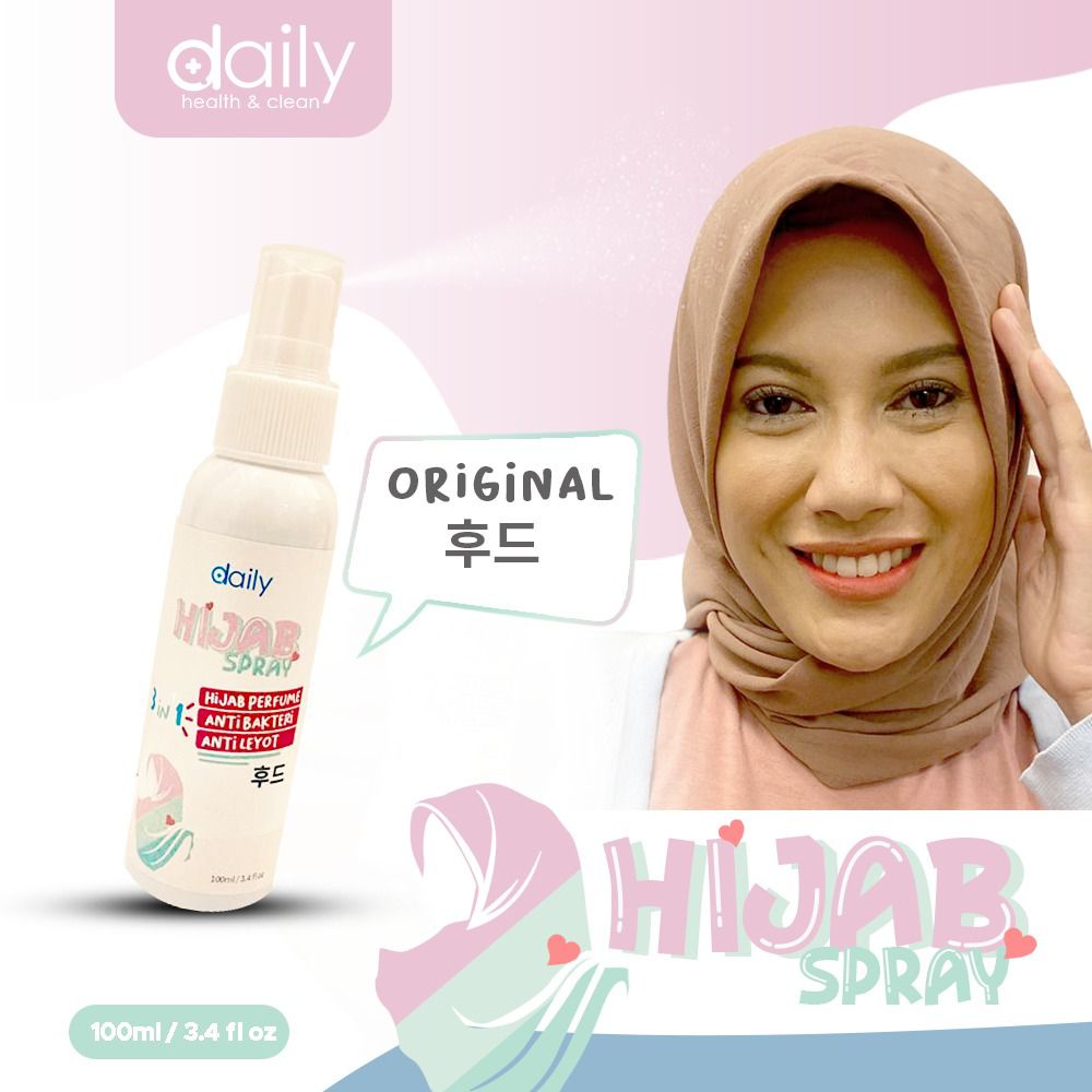 Hijab Spray Anti Leyot Pewangi Parfum Penegak Pengeras Jilbab Kerudung Anti Lepek 100ml / Spray Hijab Jilbab Krudung Pashmina Anti Meleyot Lepek100ml