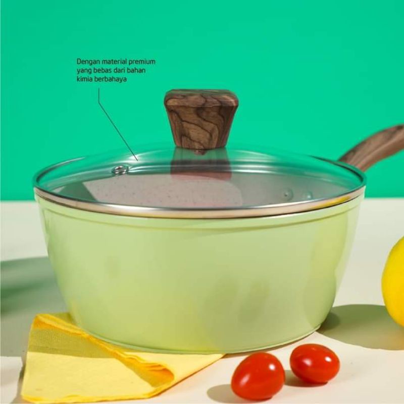 Cypruz Green Sauce Pan 18cm