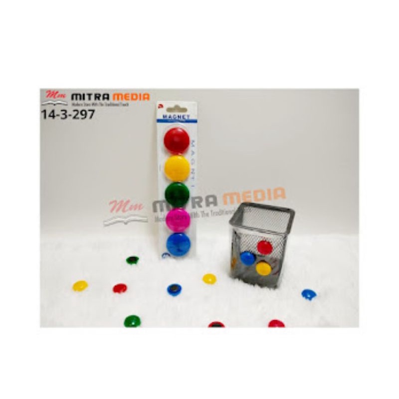 

MAGNET PIN WARNA WARNI 40-5 BULAT