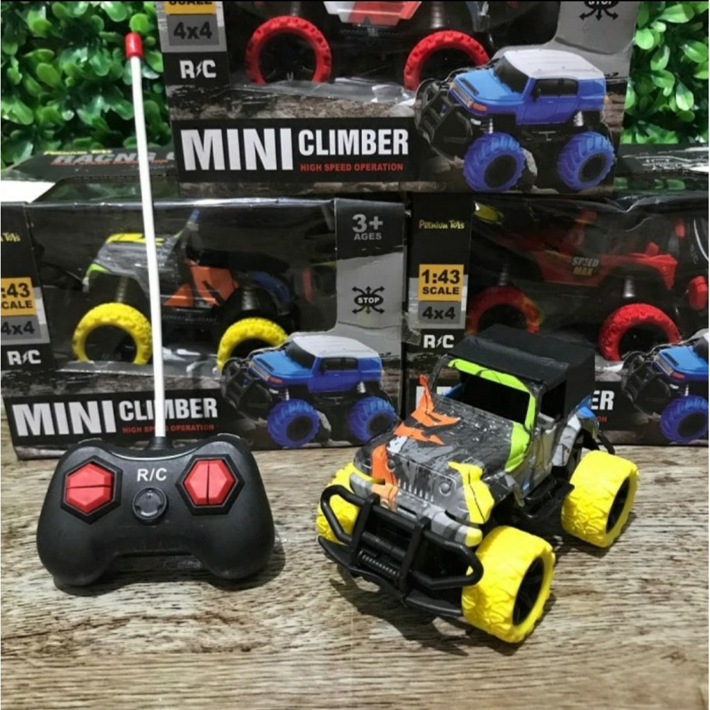 Mobil Remot Remote Kontrol Control RC Mini Climber 4 x 4 skala 1:43 Ban Besar | Mainan Anak anak