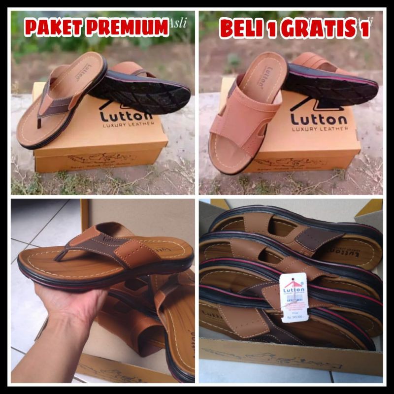 SENDAL PRIA KULIT PREMIUM BELI 1 GRATIS 1