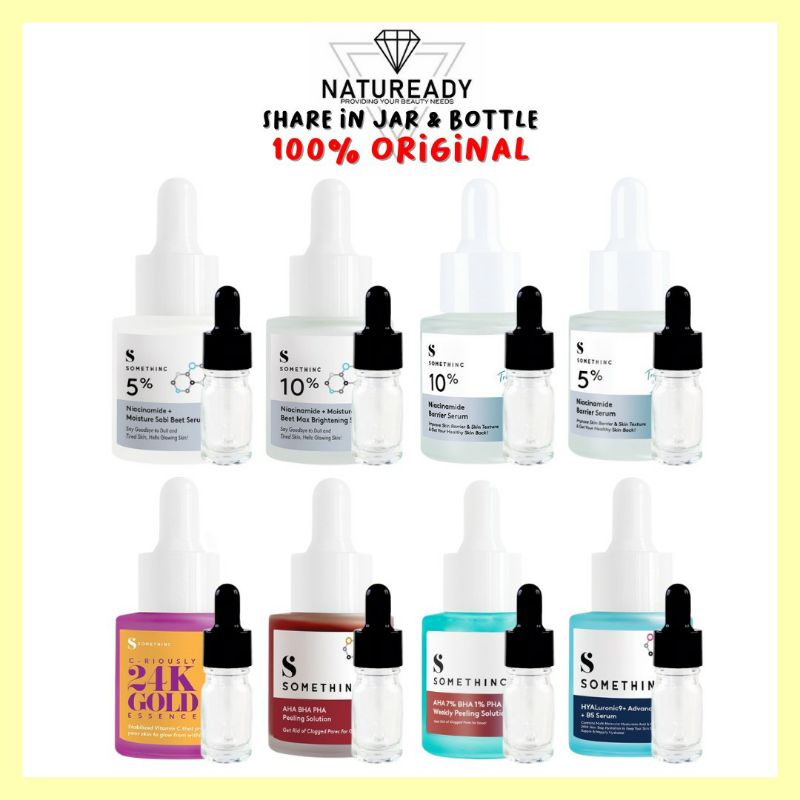 SHARE Somethinc 5% 10% Niacinamide Barrier & Sabi Beet Brightening Criously 24K Gold Essence AHA BHA