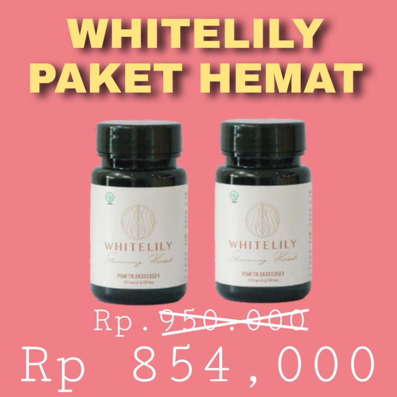 whitelily Paket Hemat Slimming herbal - 60 capsul