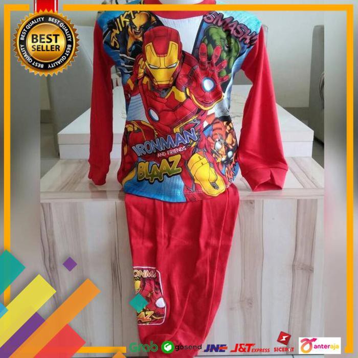 NEW.. BAJU TIDUR ANAK IRON MAN / PIYAMA ANAK IRON MAN PP ..TERLARIS
