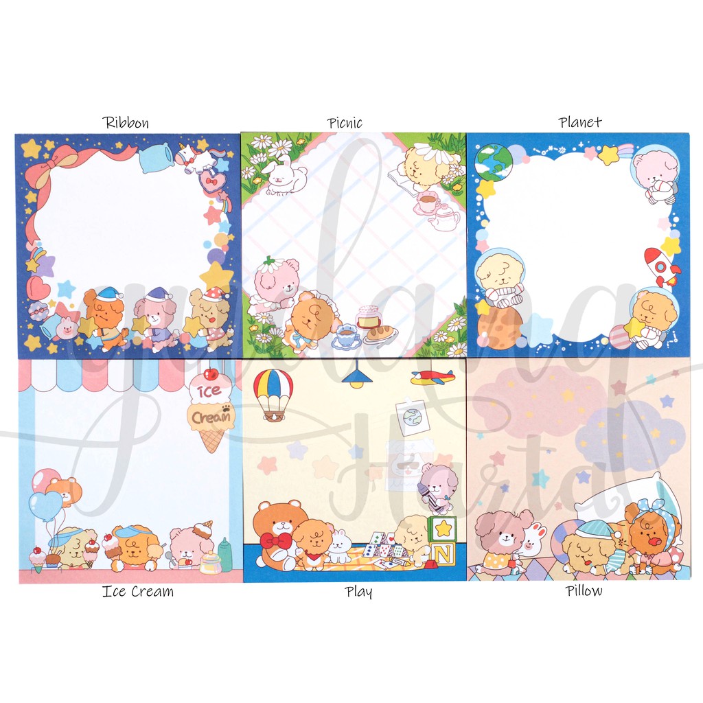 

Memo Kotak Anjing Picnic Series Memopad Dog Lucu DIY Scrapbook GCC 301380