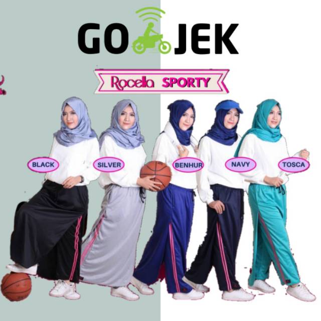 Rok Celana Olahraga Wanita Cewek Muslimah Syari Sporty Rocella