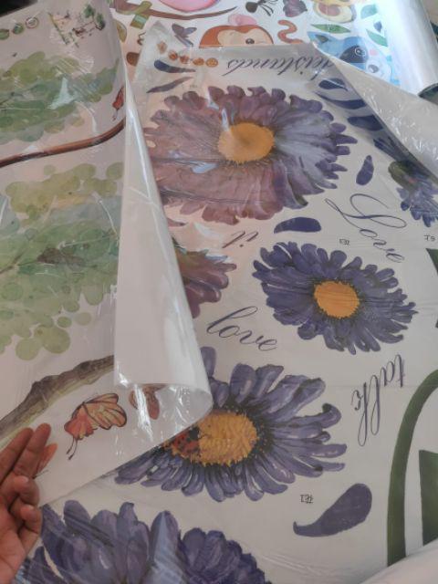 [cod Jatim] Stiker Dinding 68 Flower Purple