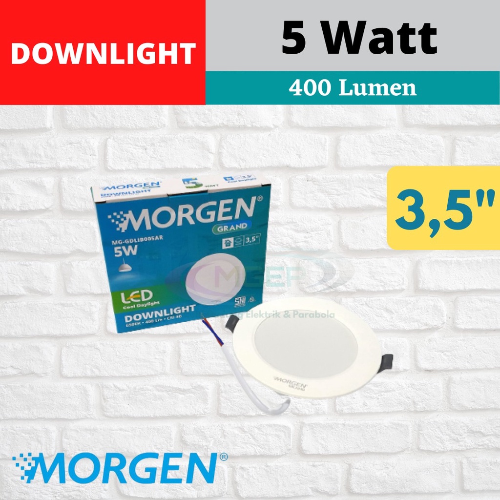 Morgen Downlight Bulat Grand Series IB Tanam 5 Watt White Super Murah