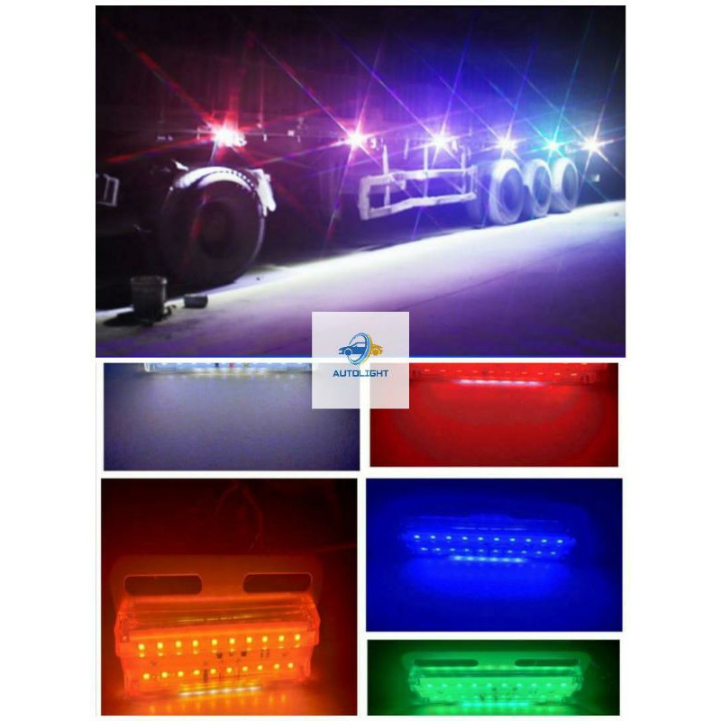 Lampu Samping Bak Truck Mobil 24 volt dan 12 Volt Sein Nyalah Runing 26 LED