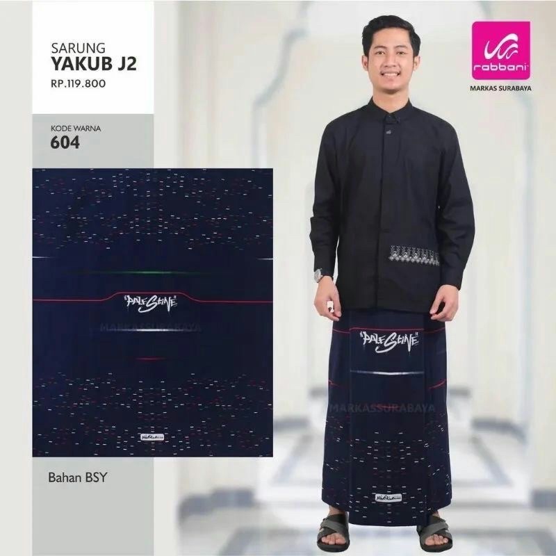 Sarung Yakub Rabbani / Sarung Rabbani Palestine /Sarung Rabbani navy /Sarung Hitam Rabbani / Sarung 