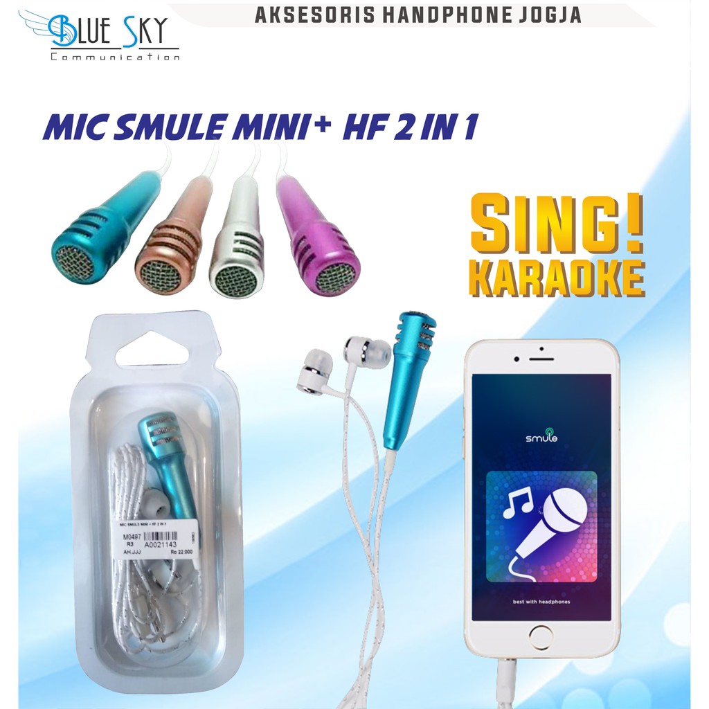 MIC MICROPHONE SMULE MINI &amp; HANDSFREE 2 IN 1 KARAOKE