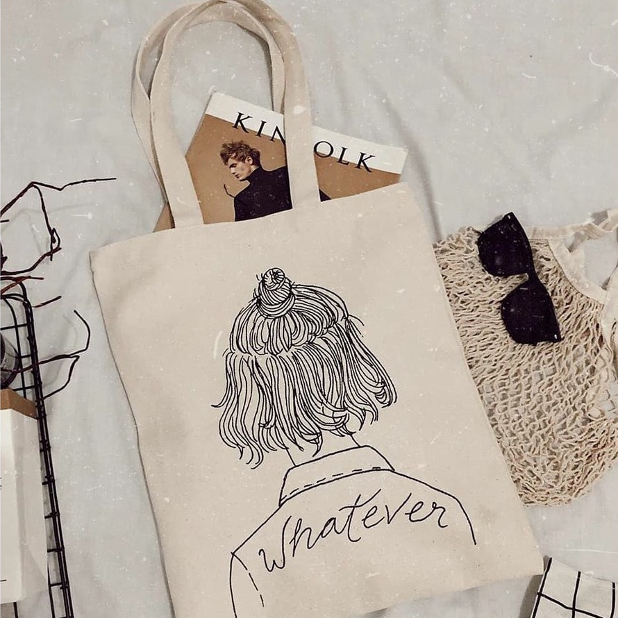 FINOM WHATEVER - Tote Bag Wanita Korean Style