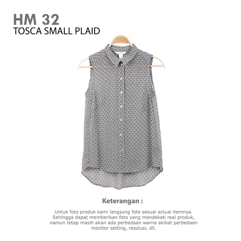 Atasan Blouse Motif Tosca Small Plaid  Harga  Grosir Obral 