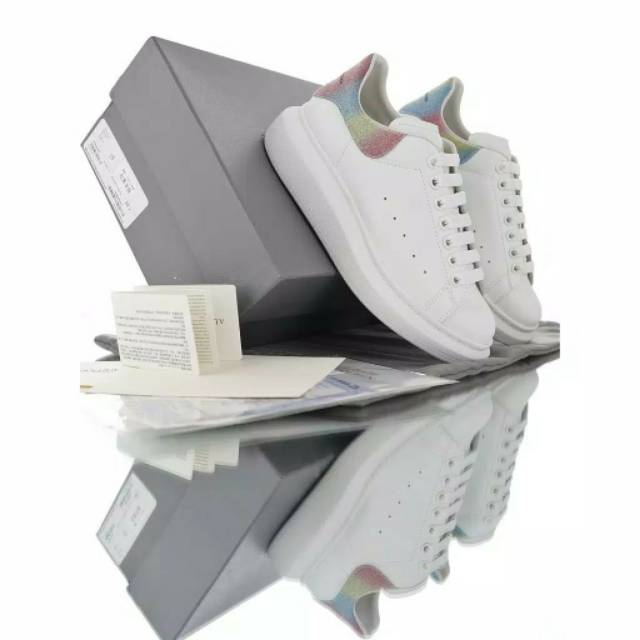 alexander mcqueen white glitter