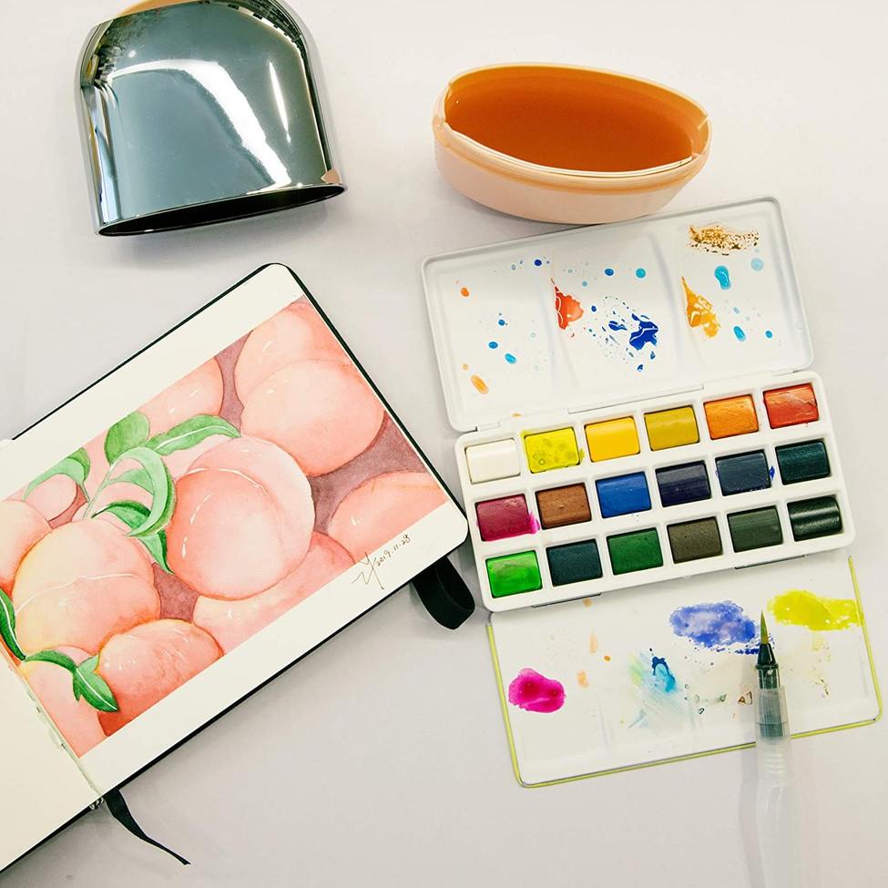 

KIRIM HARI INI Miya HIMI Solid Watercolour Box Set 18Clr (WITH WATER BRUSH + WATERCOLOR PAPER) (ART. 3095)