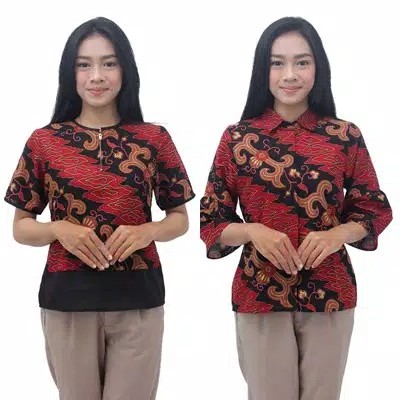 Batik Wanita Atasan Blouse Modern N Trendy S-m-l-xl-xxl-3l-4l-5l