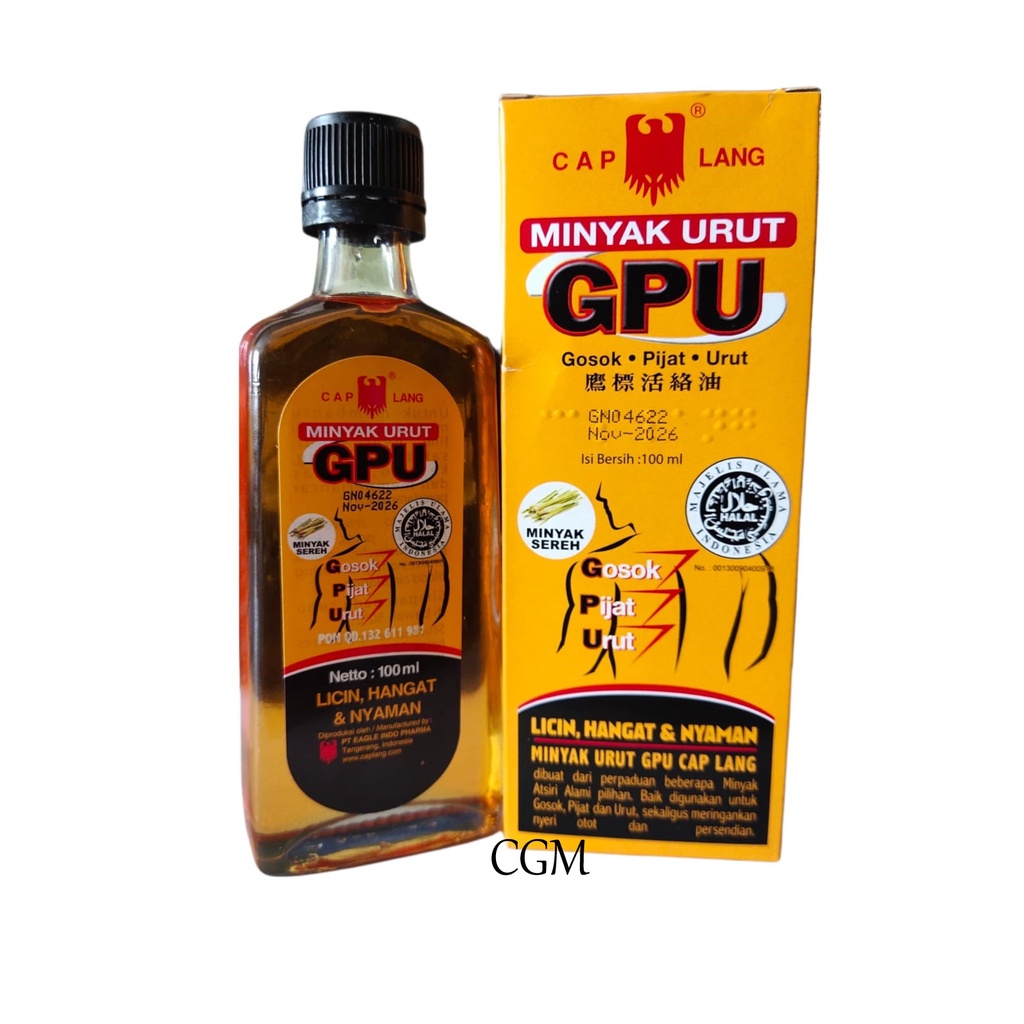 Minyak GPU Cap Lang 100ml - Minyak Pijat GPU Caplang