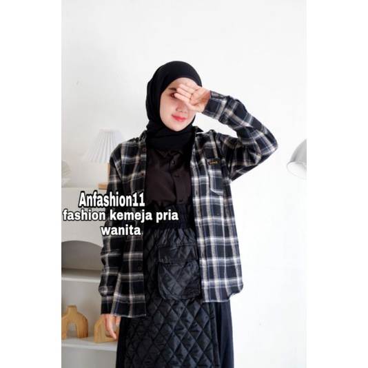 flanel atasan wanita kemeja wanita flannel kotak kotak wanita hem wanita lengan panjang