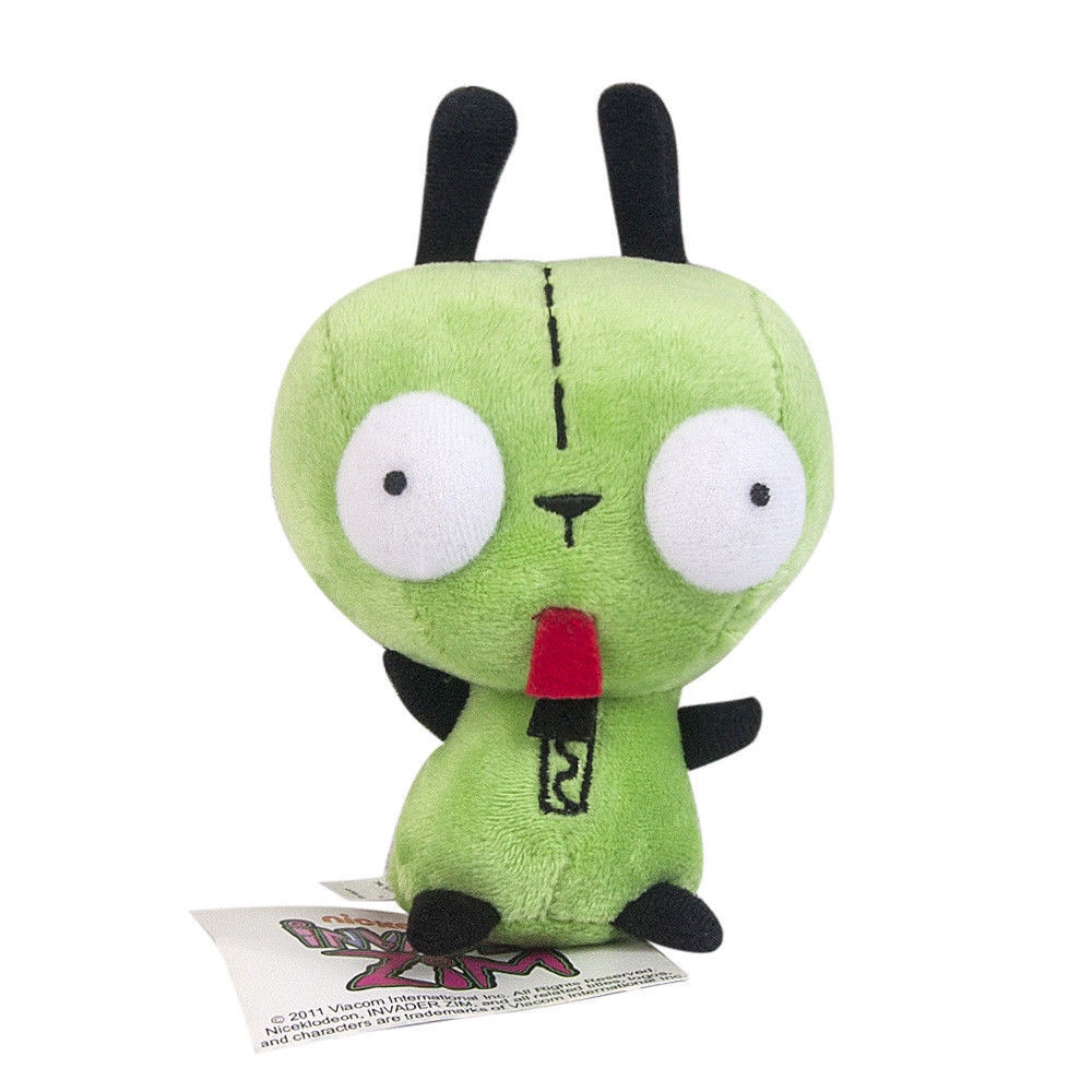 Mainan Boneka Stuffed Plush Alien ET 3D Mata Hijau Invader ZIM GIR Dog 20cm Untuk Hadiah Natal Anak