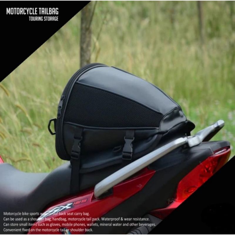 Tas motor touring back seat seatbag storage jok jog belakang murah mini tankbag waterproof anti air 