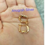 (COD)Anting jepit remaja &amp; dewasa warna Rose gold mata 2 kilau perak asli 925/Silver lapisan emas kuning murni!!!