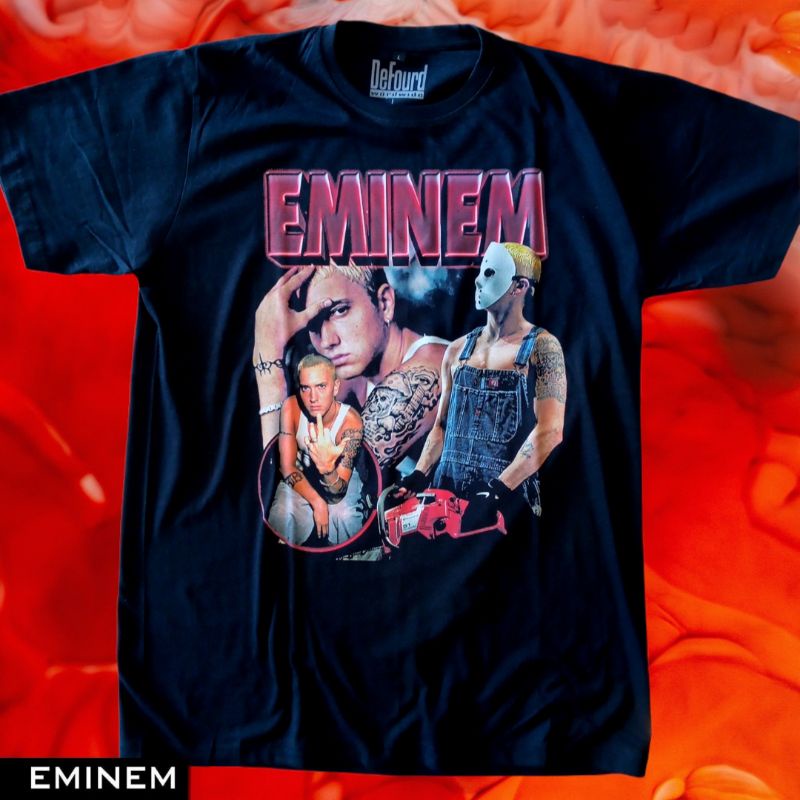 Eminem Rapper Vintage Rap T-shirt/Kaos Musik Rap Rapper Eminem Vintage Unisex