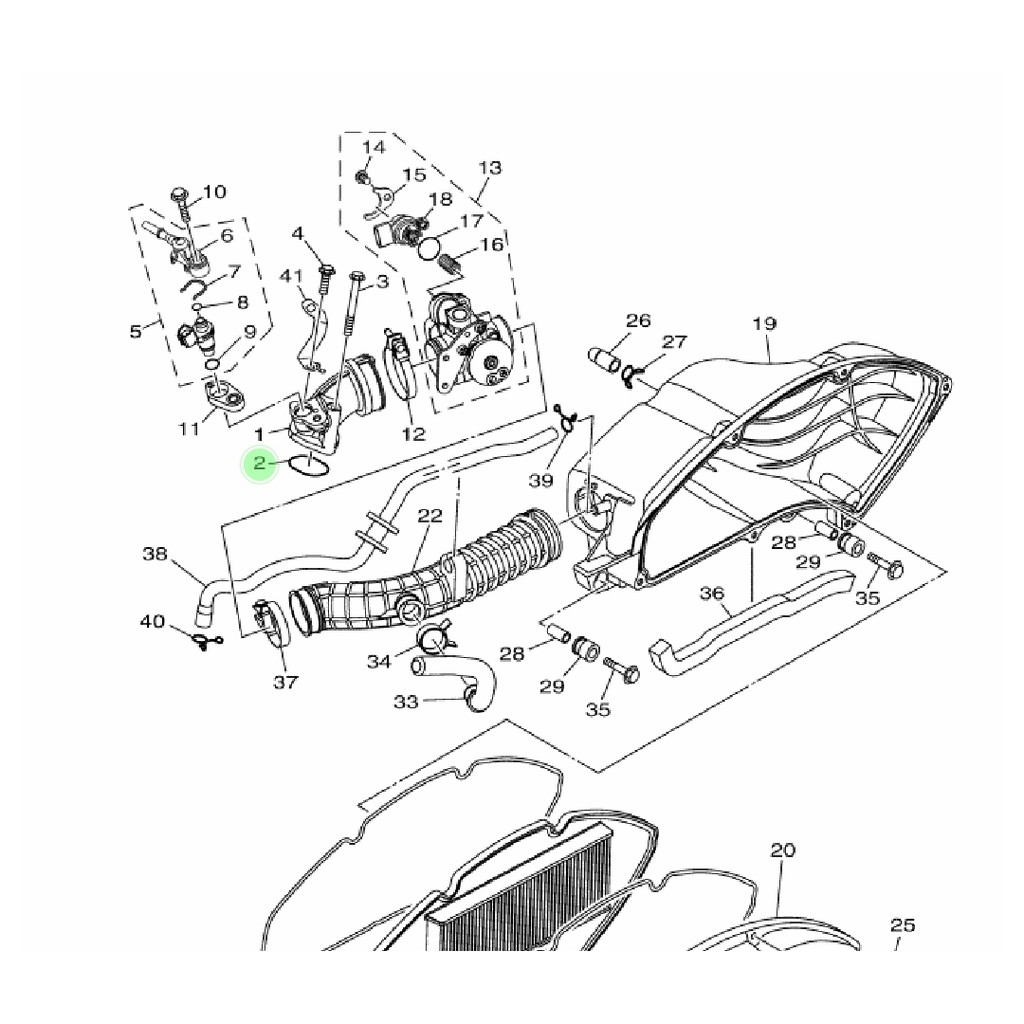 KARET ORING O RING INTAKE INTEK MANIPUL MANIFOLD NMAX N MAX LAMA ORIGINAL YGP  93210-32807