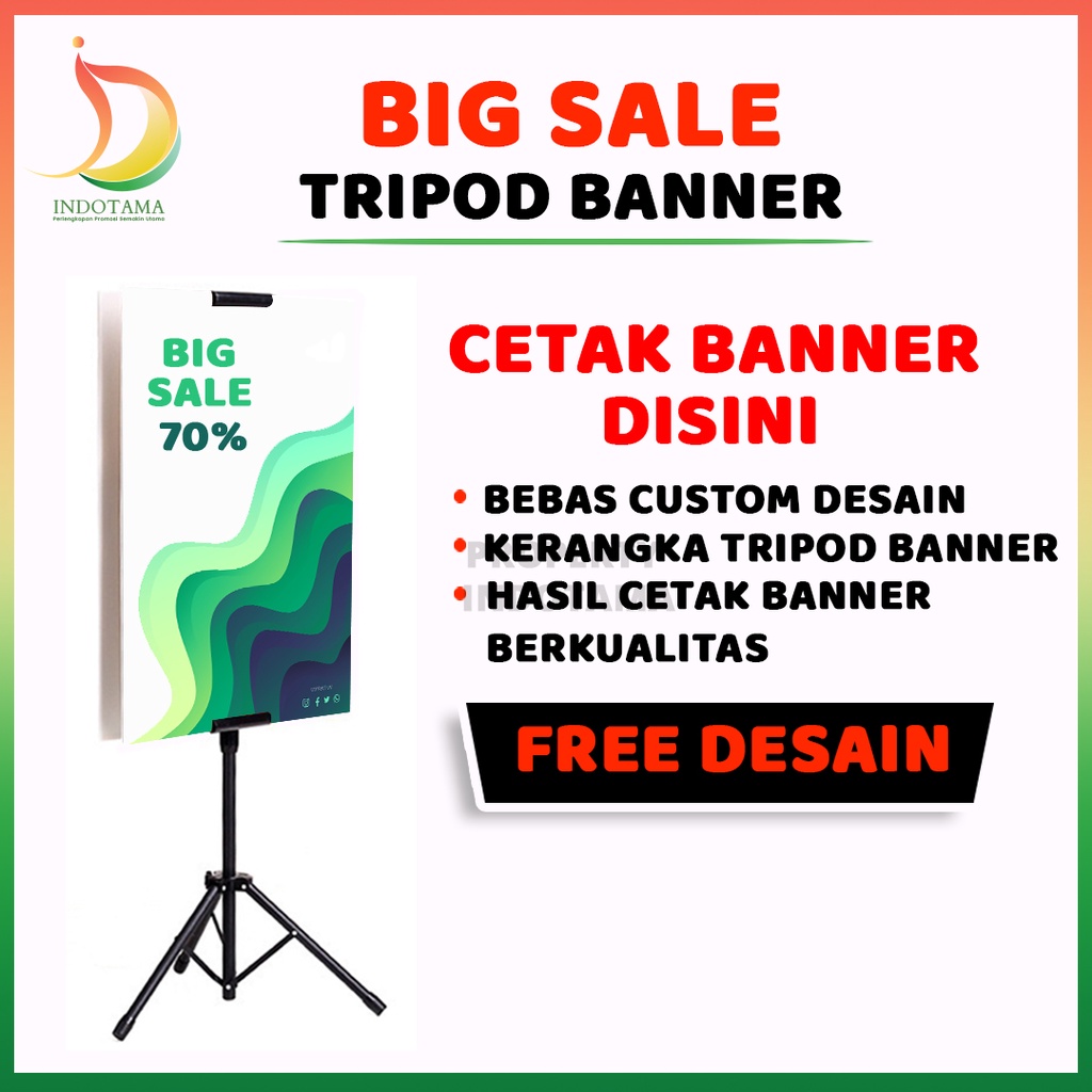 Jual Stand Banner Cetak Tripod Banner Plus Cetak Flexi Ukuran Banner 2 ...