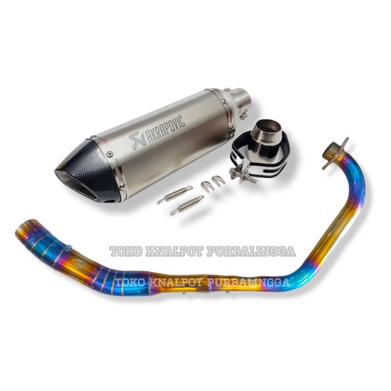 knalpot AKRAPOVIC import full system VIXION R15 XABRE BYSON TIGER SCORPIO SATRIA F MX KING GTR SONIC